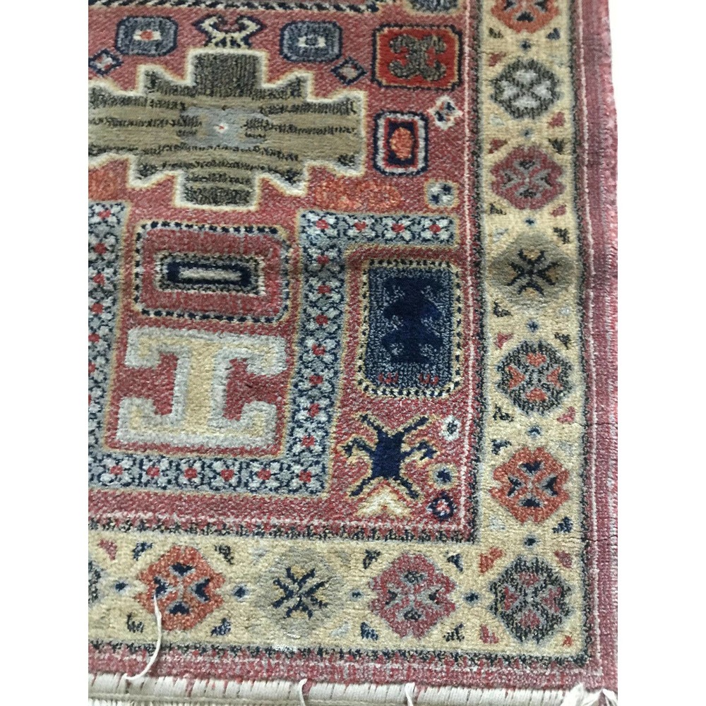 Vintage Belgium Capri Wool Throw Rug - R60 - Picture 5 of 8